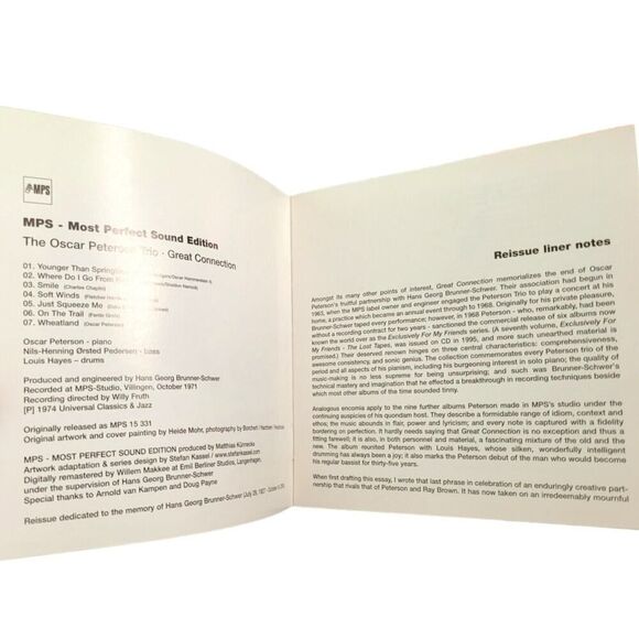OSCAR PETERSON Trio MPS Most Perfect Sound Edition Great Connection Jazz CD 2005 - Picture 3 of 8